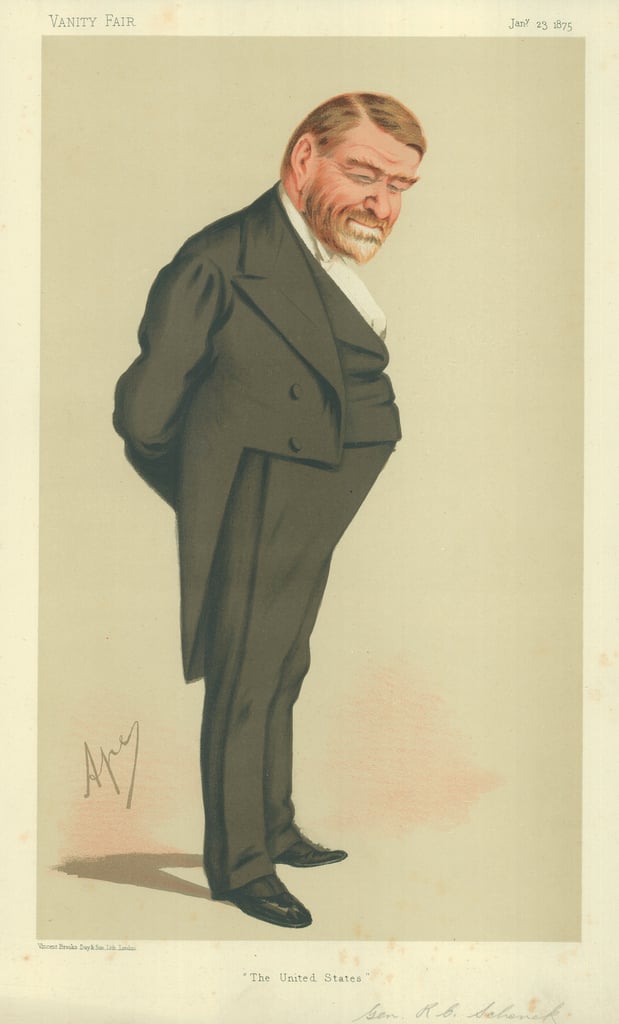 General Robert Cumming Schenck, USA, 23.Januar 1875, Vanity Fair Cartoon